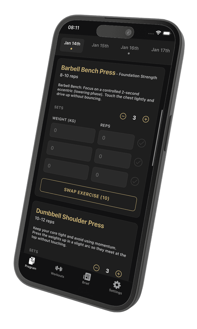 Active program screen